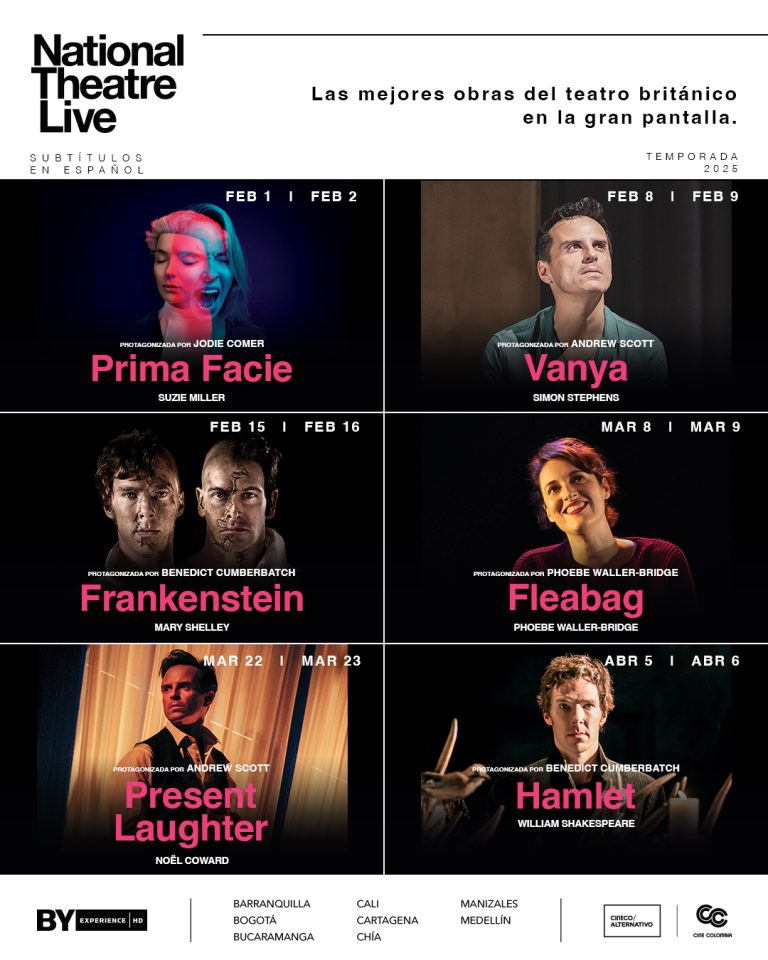 ¡Regresa el Teatro a Cine Colombia! National Theatre Live lo Mejor del Teatro Británico en la Gran Pantalla