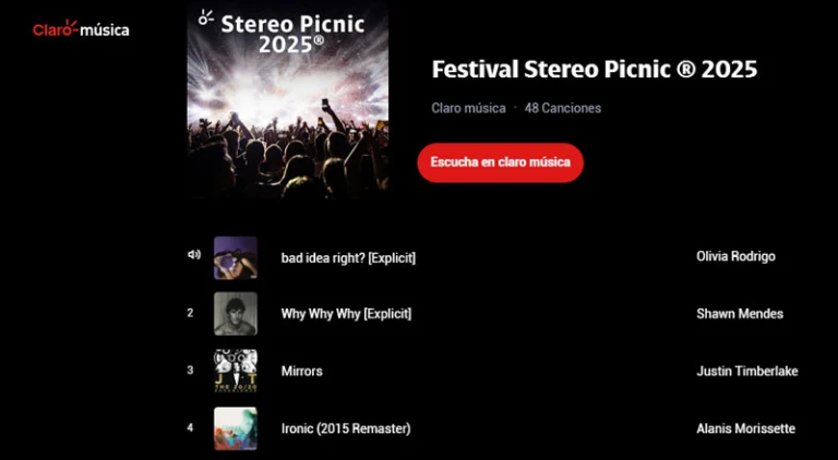 Festival Estéreo 2025, la Playlist Oficial en Claro Música