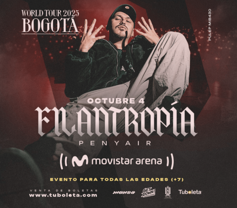 Penyair Llega al Movistar Arena de Bogotá con su Gira “Filantropía World Tour” Este 4 de Octubre de 2025