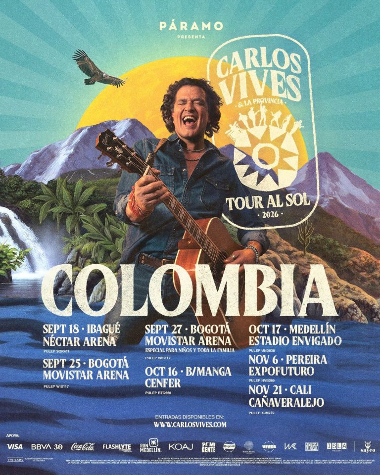 Carlos Vives Regresa a los Escenarios de Colombia con su Esperada Gira “Tour Al Sol”